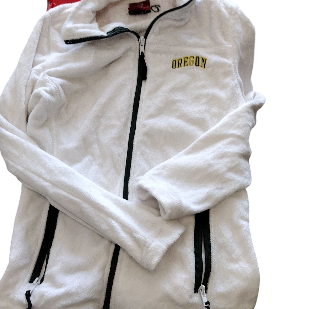 Euc White Fleece Oregon Ducks Sweatshirt